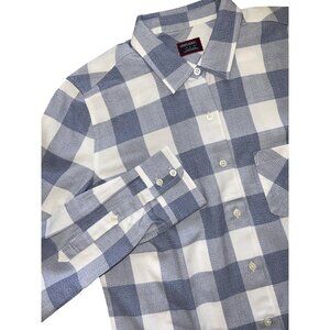 NWT women's UNTUCKit shirt size 4 blue white checked